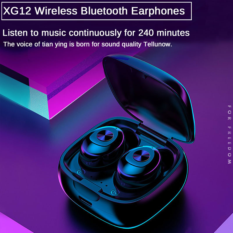 【Hot sale,buy 1 free 1 】Xg12 Tws Bluetooth 5.0 Earphone Stereo Wireless Earbus Hifi Sound Sport Earphones Handsfree Gaming Headset With Mic For Phone