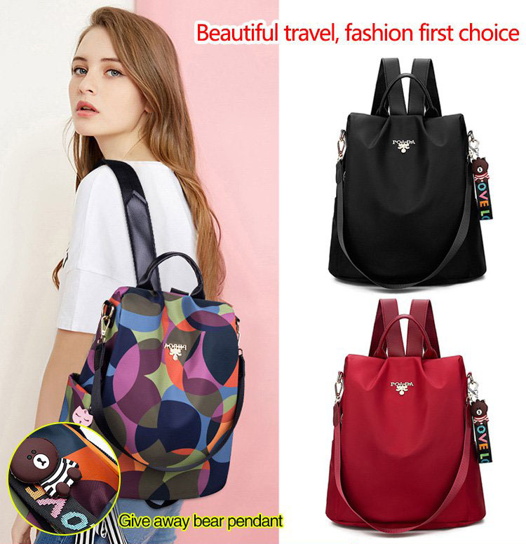 【Hot sale,buy 1 free 1 HK$260】 Anti-theft backpack women popular fashion backpack